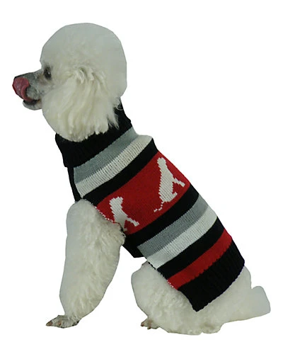 Dog Patterned Stripe Fashion Ribbed Turtle Neck Home 2 Dog Patterned Stripe Fashion Ribbed Turtle Neck Home - Image 2
